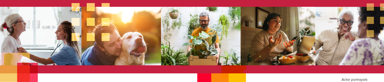 Series of individuals doing activities. Actor portrayals.